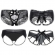 Women's Sexy Midnight Lingerie Hollow G-string Cut Out Back Thong Panties(4 Styles/pack,Black)