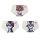 Closecret Women's Seamless 3D Cats Printing Panties(Pack of 3,white)