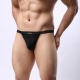 Men’s Sexy Mesh Solid Thong Translucent G-string Breathable T-back Underwear( pack of 2 pieces of thongs)