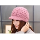Women Winter Warm Knit Hat Wool Snow Ski Caps With Visor(pack of one)