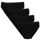 Closecret Women's Comfort Cotton Stretch Bikini Panty(4pcs/lot,black)