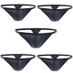Men's Thongs, Closecret Lightweight Cotton Underwear Pack of 5pcs G-strings