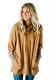 Waffle Knit Splice Khaki Pocket Hoodie