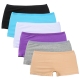 Closecret Lingerie Women's 6 Pack Comfort Soft Boyshorts Stretch Cotton Panties