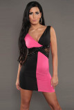 Sexy Party-Minidress Black/Pink L2089-3