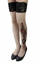 Evil Sword Inspired Tattoo Stockings L9074