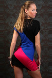 Mix Color Dress for Lady L2241-1