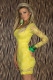 Ladies Elegant Dress Yellow  L2502-6