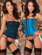 Fully Reversible lace overlay and satin corset L4184