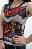 Dragon Storm Sleeveless Tattoo  Shirt L9816