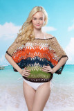 Refined Multi-colored Knitted Top L3739