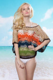 Refined Multi-colored Knitted Top L3739
