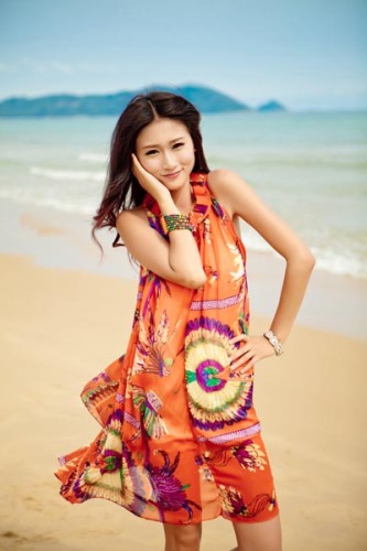 Bohemian chiffon beach dress  L3812