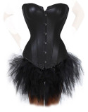 Sexy PU Corset With Skirt L6003-2