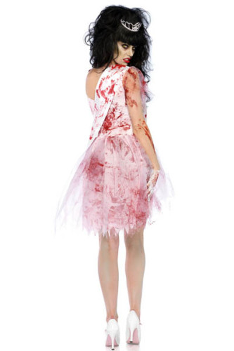 Bloody Evil Putrid Prom Queen Dress Outfit Adult Women's Hallowe