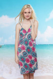 Sunflower Strap Beach Cover-up L3735