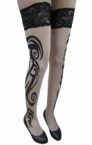 Tribal Inspired Tattoo Stockings L9071