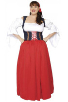 Plus Size German Beer Girl Wench Costume P1102