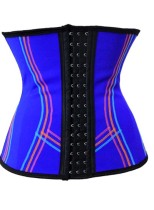 Blue Steel Boned Latex Underbust Corset L42640