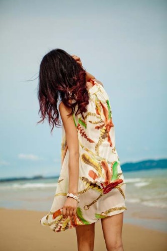 Bohemian chiffon beach dress  L3809