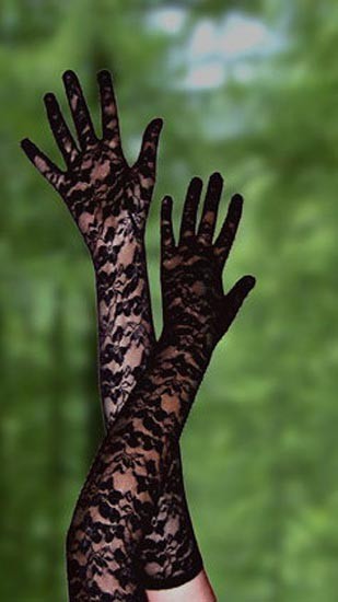 Black Lace Gloves TY026-2