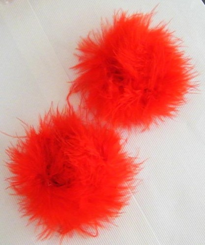 Ladies Sexy Red Feather Pasties Breast Nipple Covers L9751