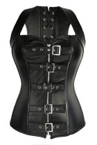 Overbust Faux Leathert Steampunk Bustiers
