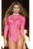 Exotic Pink Bodysuit Romper L8090-1