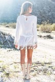 Chic Boho Tassel Hem Beach Mini Dress L38263