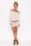 Off the Shoulder Knitted Mini Beach Dress L38289
