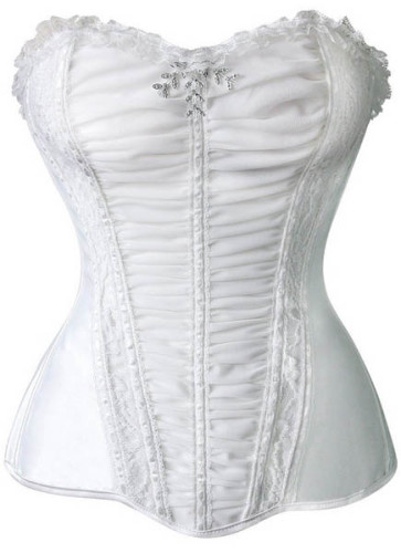 Vintage Strapless Lace-Up Slimming Ruched Corset L42682-1