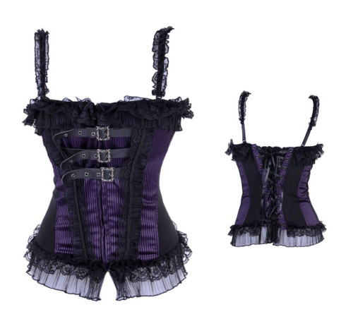 Black/Purple Corset L4248-1