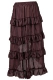 Steampunk Show Girl Skirt Brown L549-2