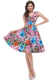 Vintage Flower Skater Dress L36115-3