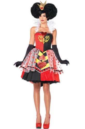 Queen of Hearts Alice in Wonderland Halter Adult Costume  L15131