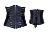 Newest Fashion Front Zipper Hot  Sexy Leather Corset L6036