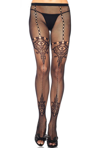 Chandelier Lace and Net Pantyhose L92245