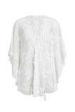 Angel White Crochet Lace Knit Honeycomb Beachwear L38299