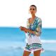 Serpentine Print Hi-lo Hem Beach Cover-ups Sundresses 384947-2