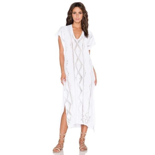 Goddis Alisha Caftan Dress in White