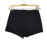 Hole Black Ripped Short Jeans