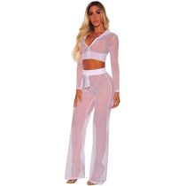 Sexy See Through Clubbing Wear With Zipper