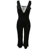 Sleeveless Jumpsuit With Wide-leg