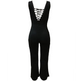Sleeveless Jumpsuit With Wide-leg