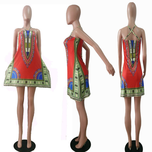 Bohemian African Bazin Riche Traditional Dashiki Dresses