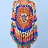 Crocheted Rainbow Beach Knit Blouse