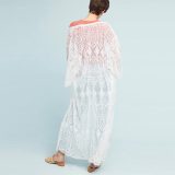 Lace Embroidered Beach Long Cardigan