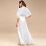 Carried Away Off-White Embroidered Maxi Cardigan