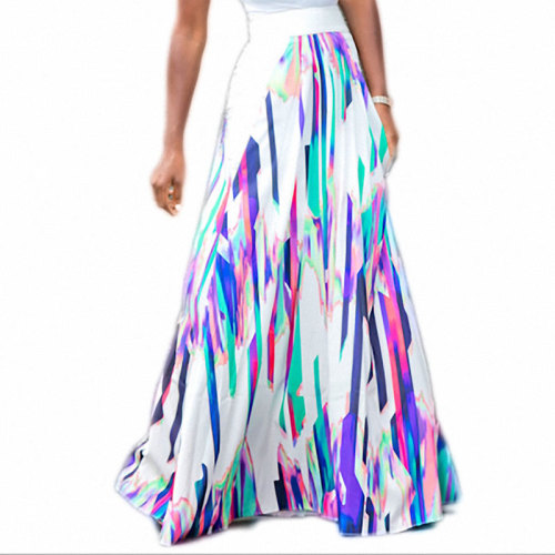 Multicolor Printed Long Skirt