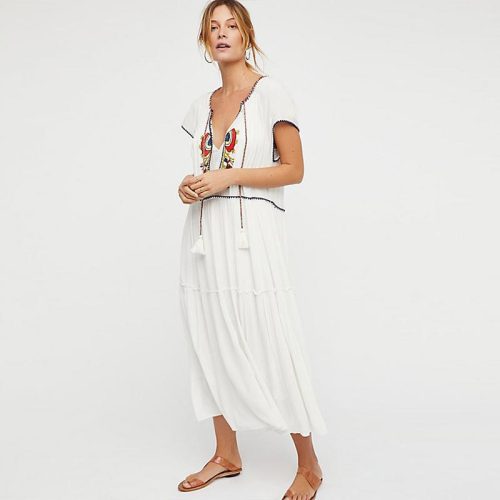 Daisy Fields Embroidered Maxi Dress
